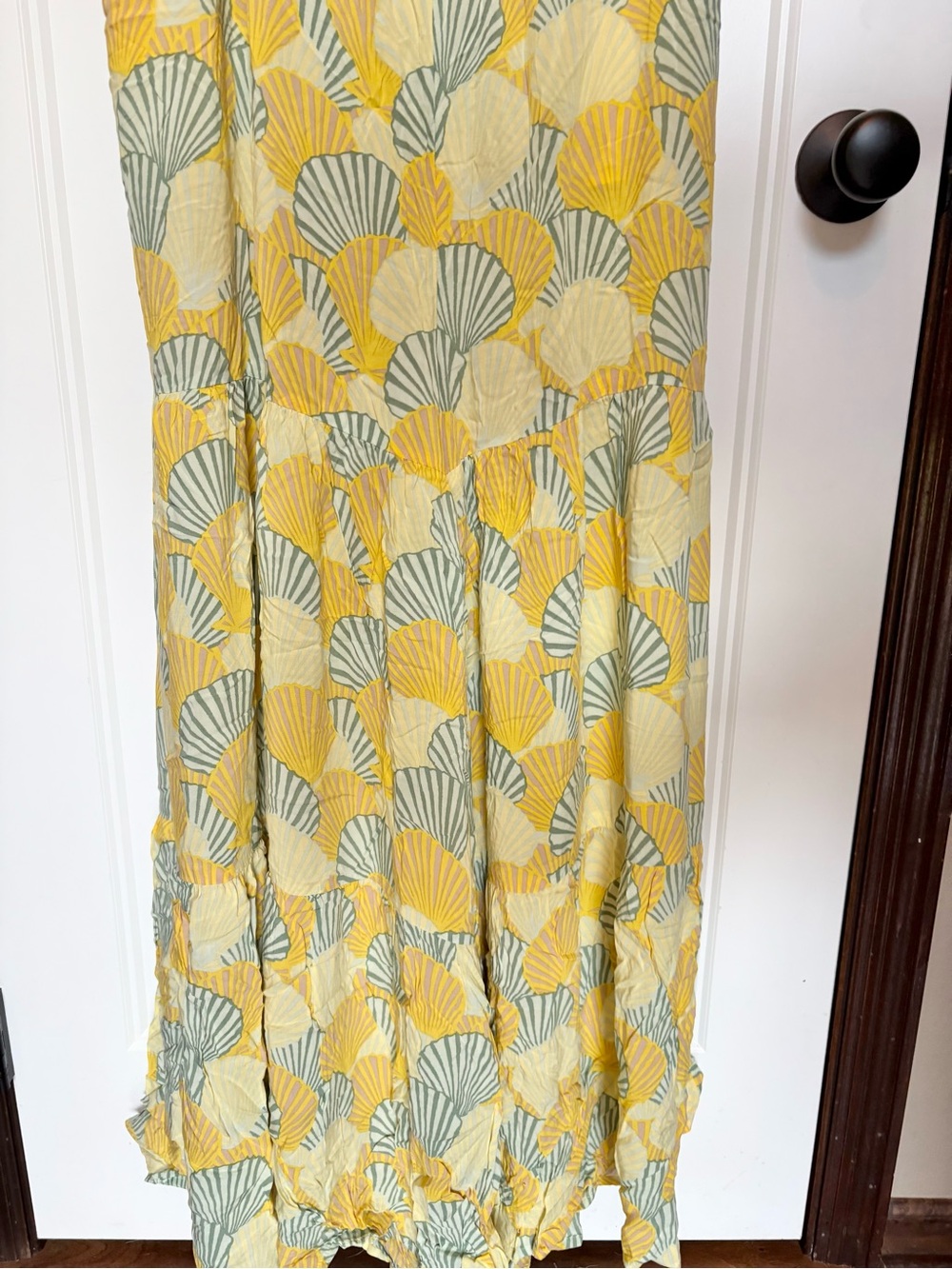 aerie Party Jumpsuit in Citron Yellow and Green Floral Print sz XL - Picture 7 of 15
